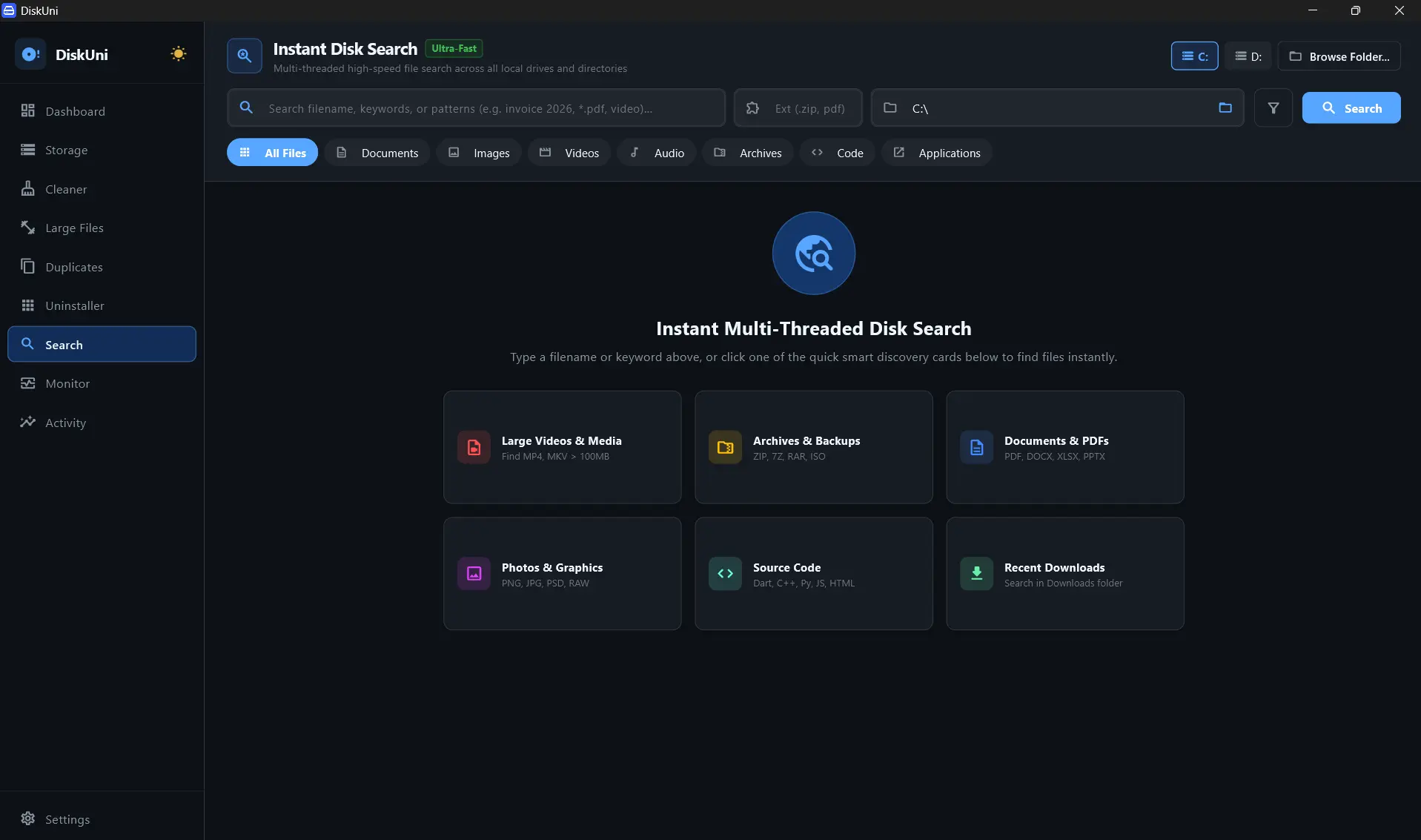 Search Module Interface